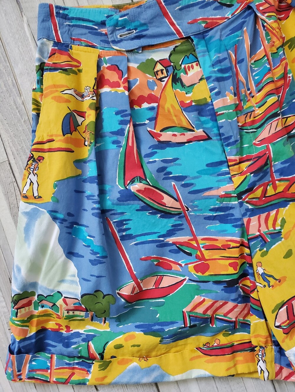 Ralph Lauren Vintage Beach Boat Ski Bear Stadium Shorts Women's Size 10 - Picture 4 of 9